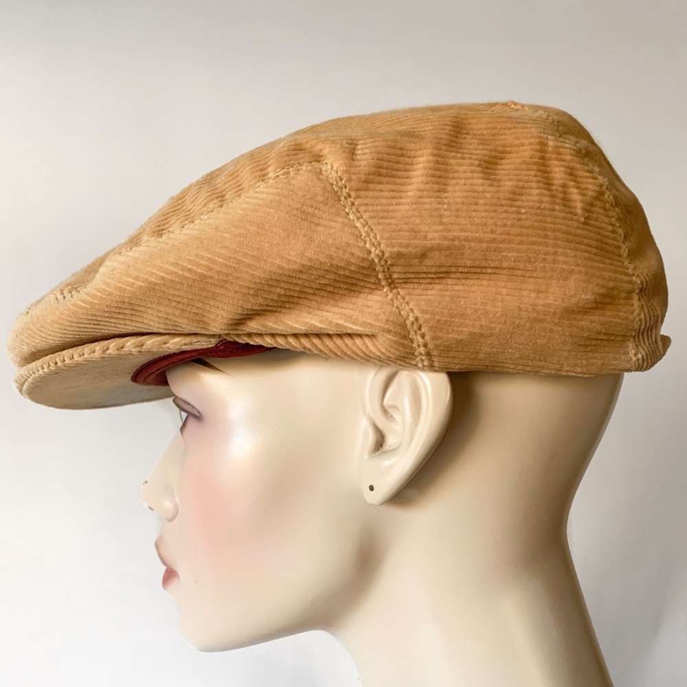 Totes Mustard Corduroy Newsboy/Golf/Cabbie Hat XL